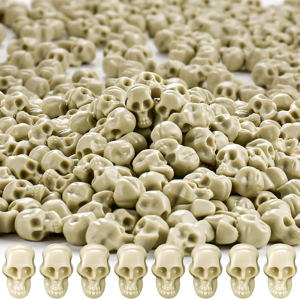 115Pcs Halloween Mini Plastic Skull Heads