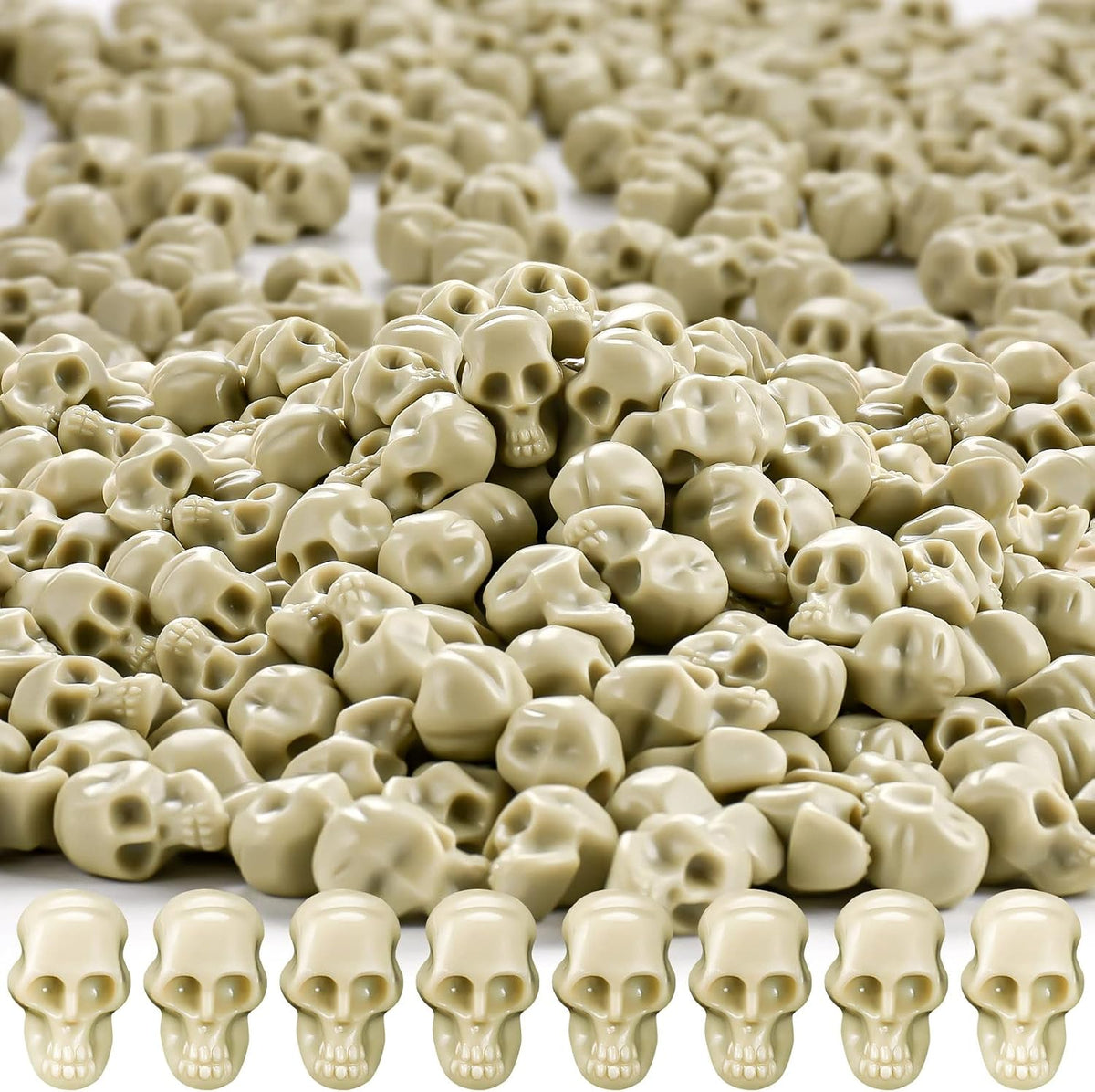 115Pcs Halloween Mini Plastic Skull Heads