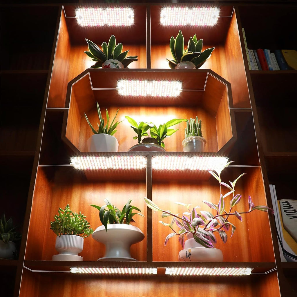4Pack 2026 Ultra-Thin Panel Grow Lights for Seed Starting, Vegetables, Greenhouse & Under Cabinet & Shelf Plants with