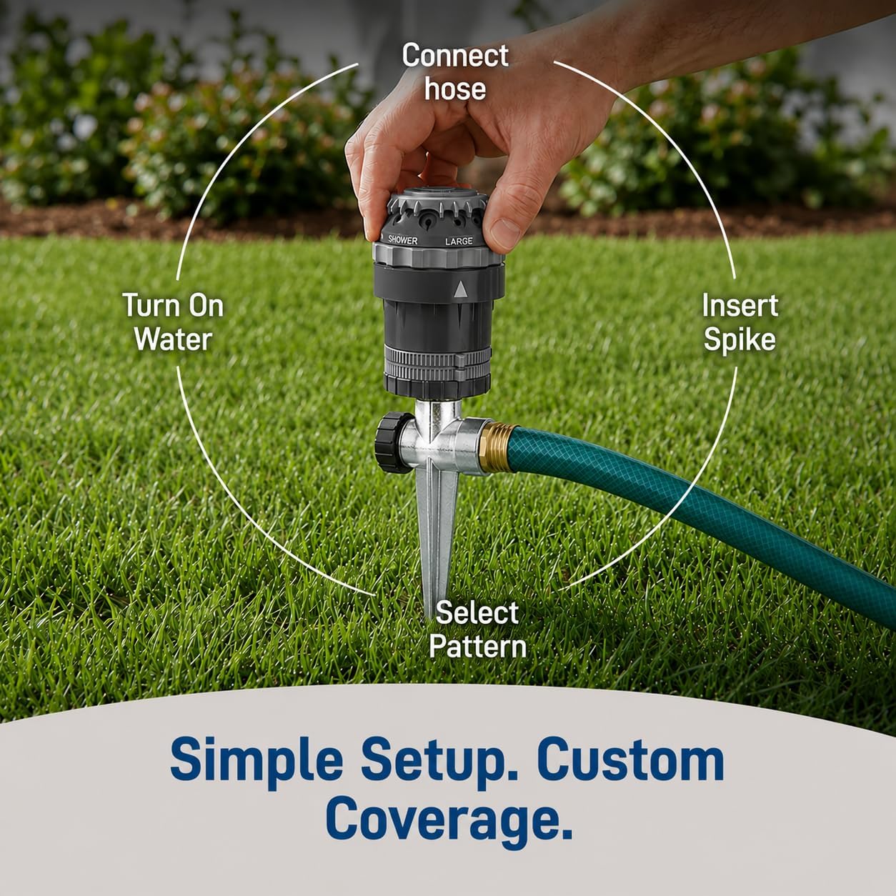 3-Pack Orbit H2O-6 Gear Drive Sprinkler - Versatile Gear Drive for Efficient Lawn Watering