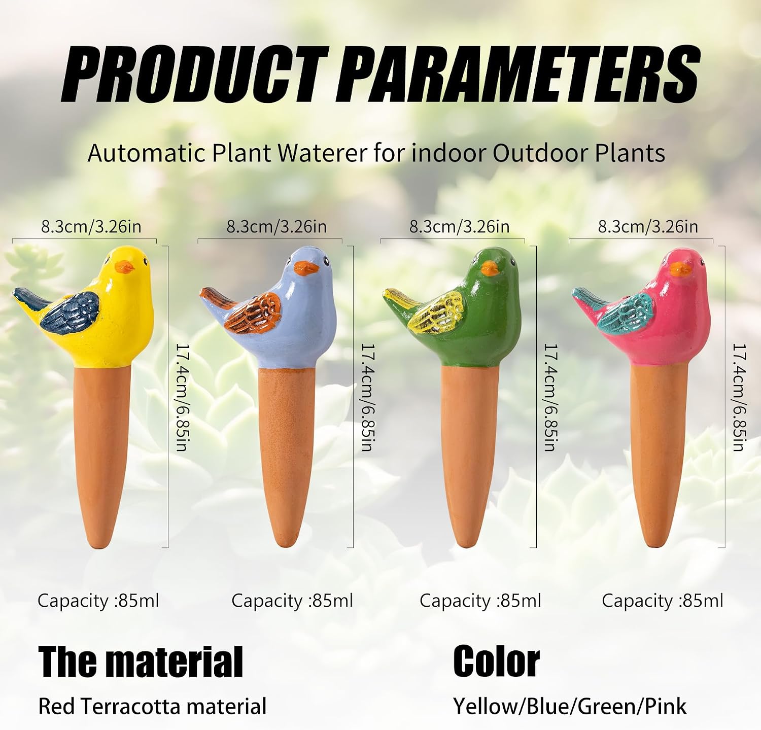 SURE YUESI 4PCS Self Watering Globes, Automatic Terracotta Watering Bulbs - Watering Spikes, Vacation Plant Watering
