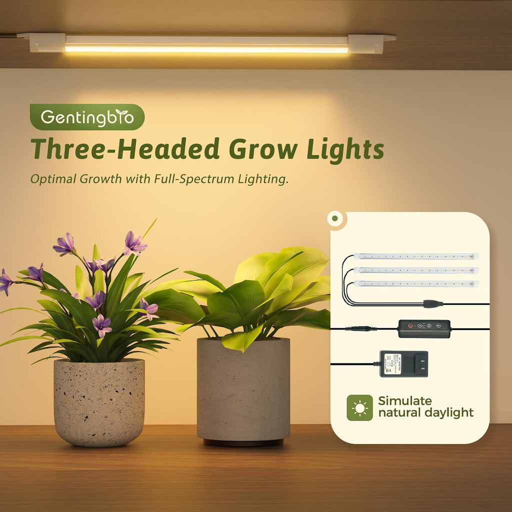 GENTINGBRO Plant Stand Indoor with Grow Lights for Indoor Plants 62.2'' Tall Plant Shelf 12 Tiers Sturdy Plant Rack for