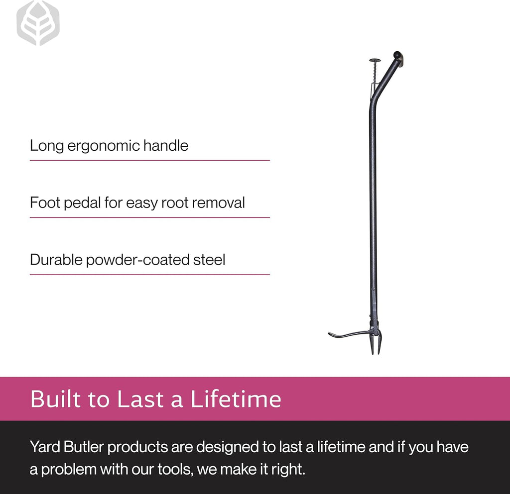 Yard Butler IRKT-1000 Rocket Weeder - Stand-Up Weeder for Lawn Care - Ergonomic & Easy to Use - Power-Coated Steel