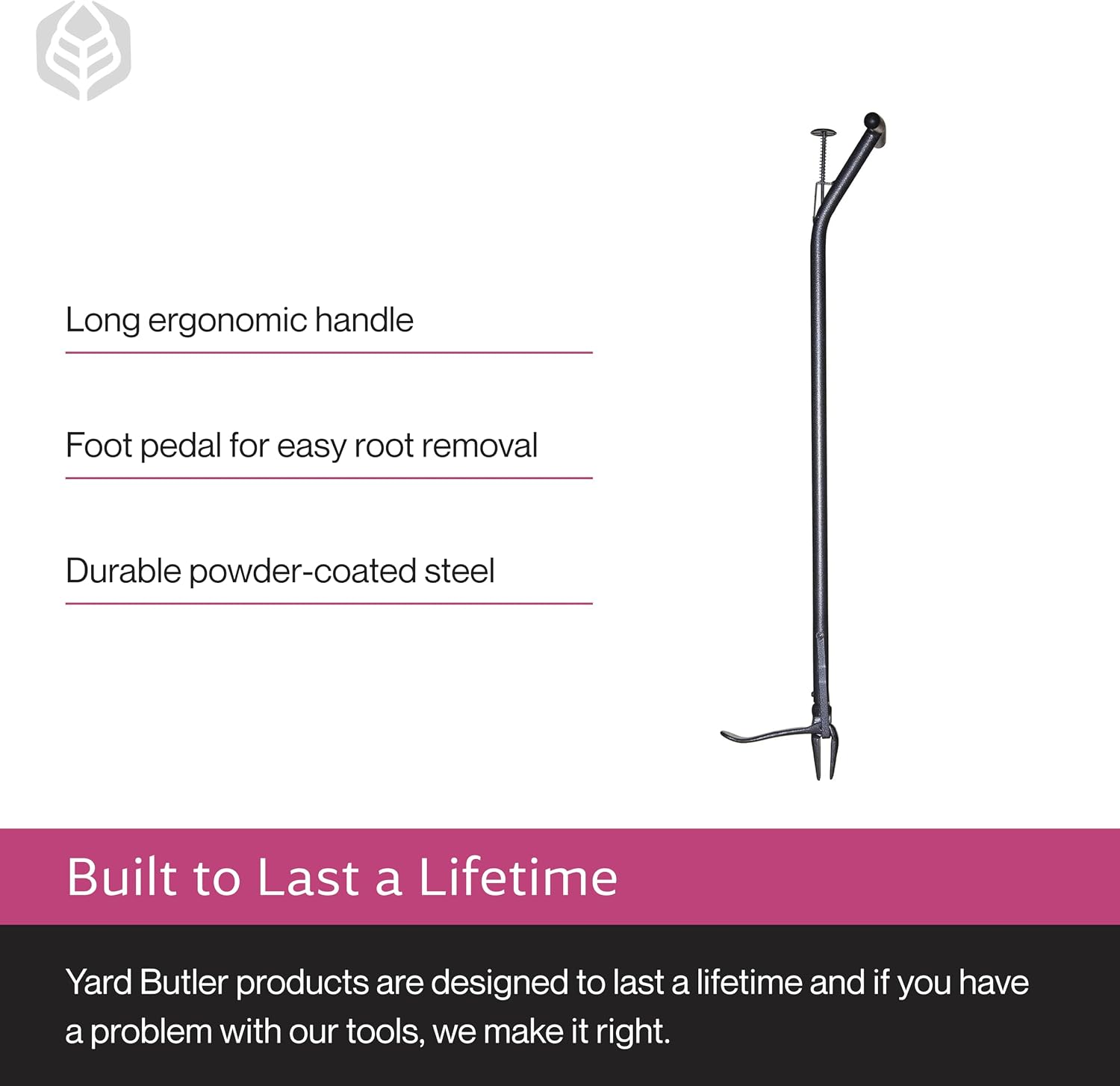 Yard Butler IRKT-1000 Rocket Weeder - Stand-Up Weeder for Lawn Care - Ergonomic & Easy to Use - Power-Coated Steel