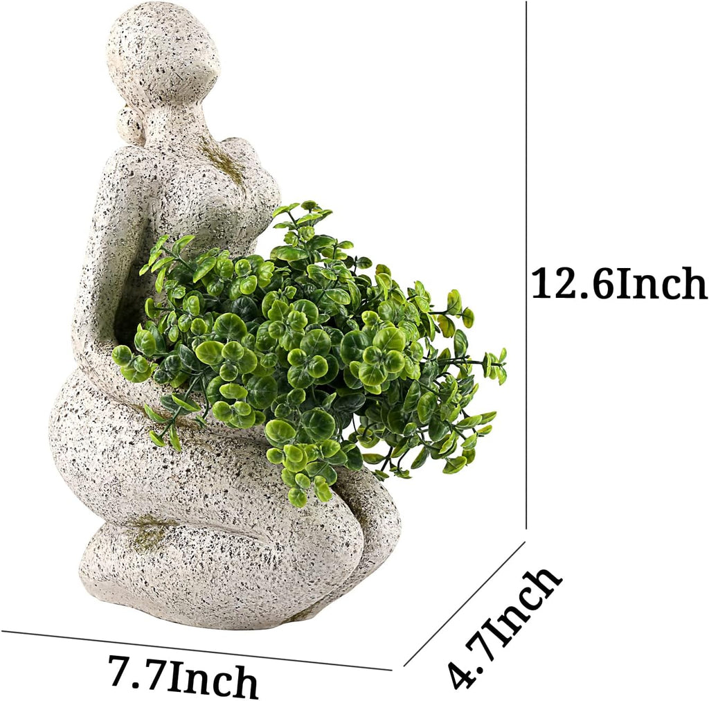 Face Planter Pot Head Planter for Outdoor Indoor Unique Garden Decor | Resin Unique Succulent Planters Flower Vase with