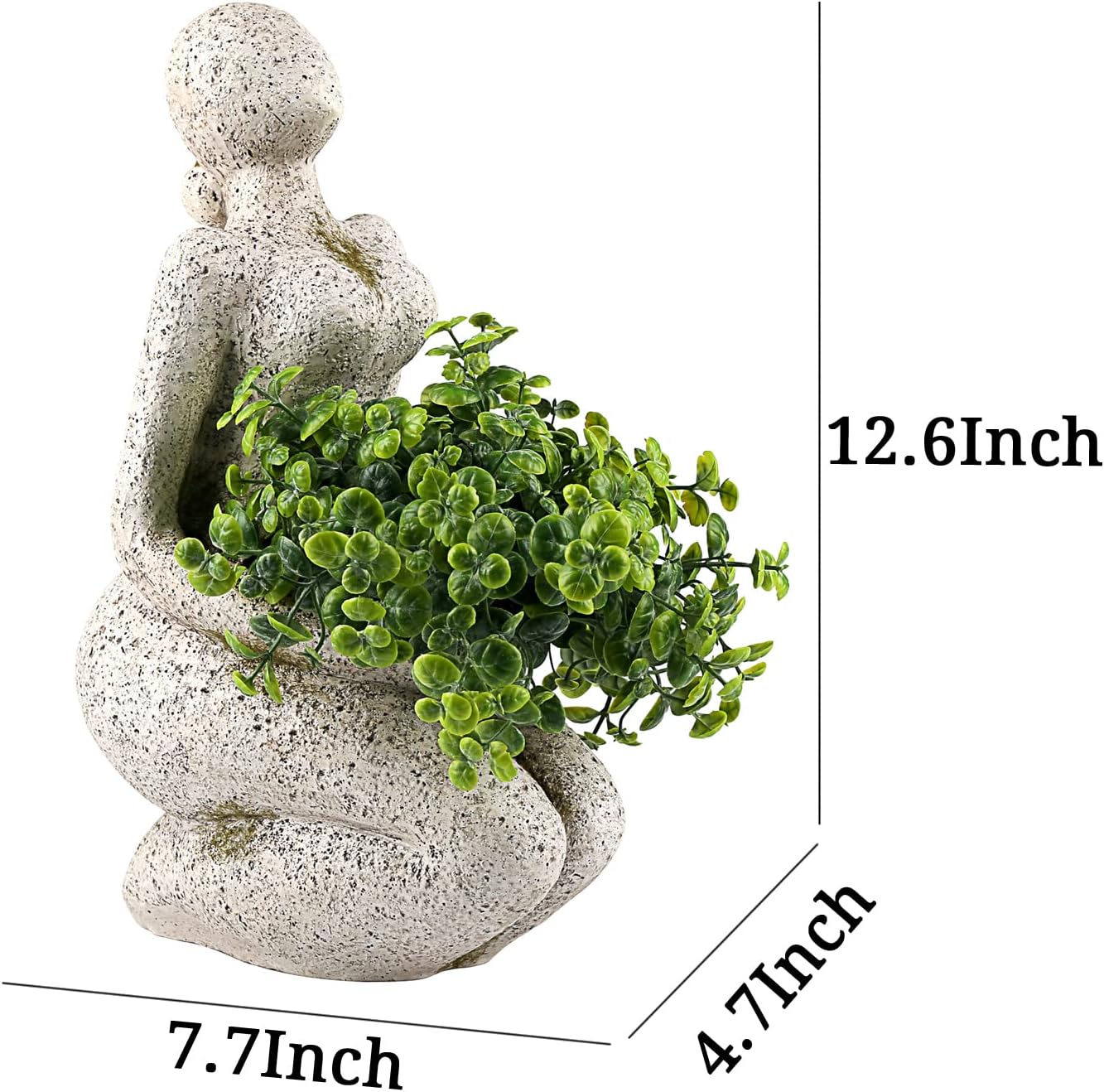 Face Planter Pot Head Planter for Outdoor Indoor Unique Garden Decor | Resin Unique Succulent Planters Flower Vase with