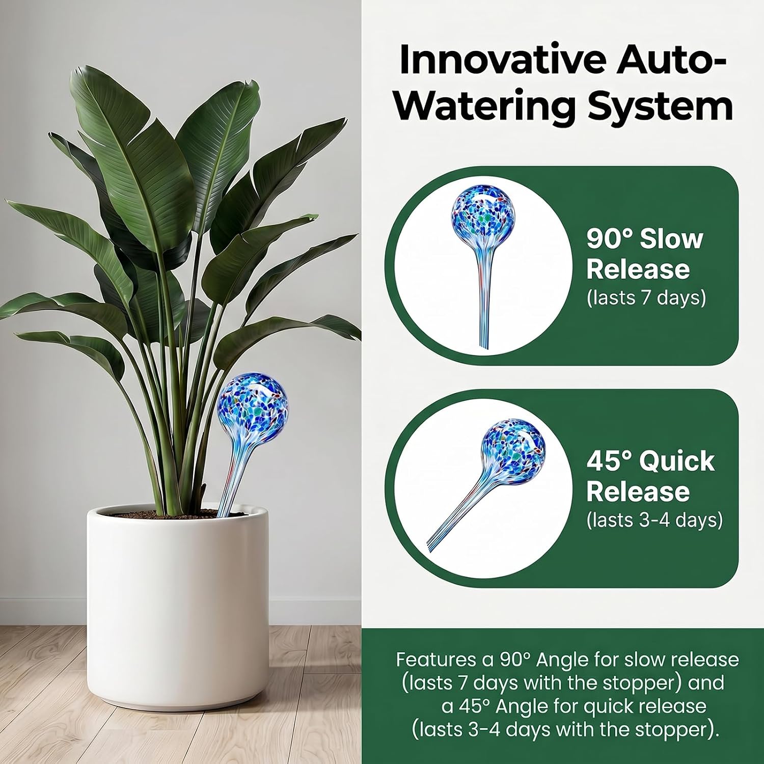 Self Watering Globes,6 Pack Plant Watering Globes,Plant Water Bulbs | Glass Automatic Auto Plant Water Bulbs for Indoor