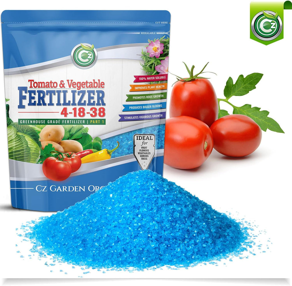 4-18-38 Fertilizer Made in USA – 100% Water Soluble Plant Food for Hydroponics and Soil Gardens - Tomatoes, Peppers &