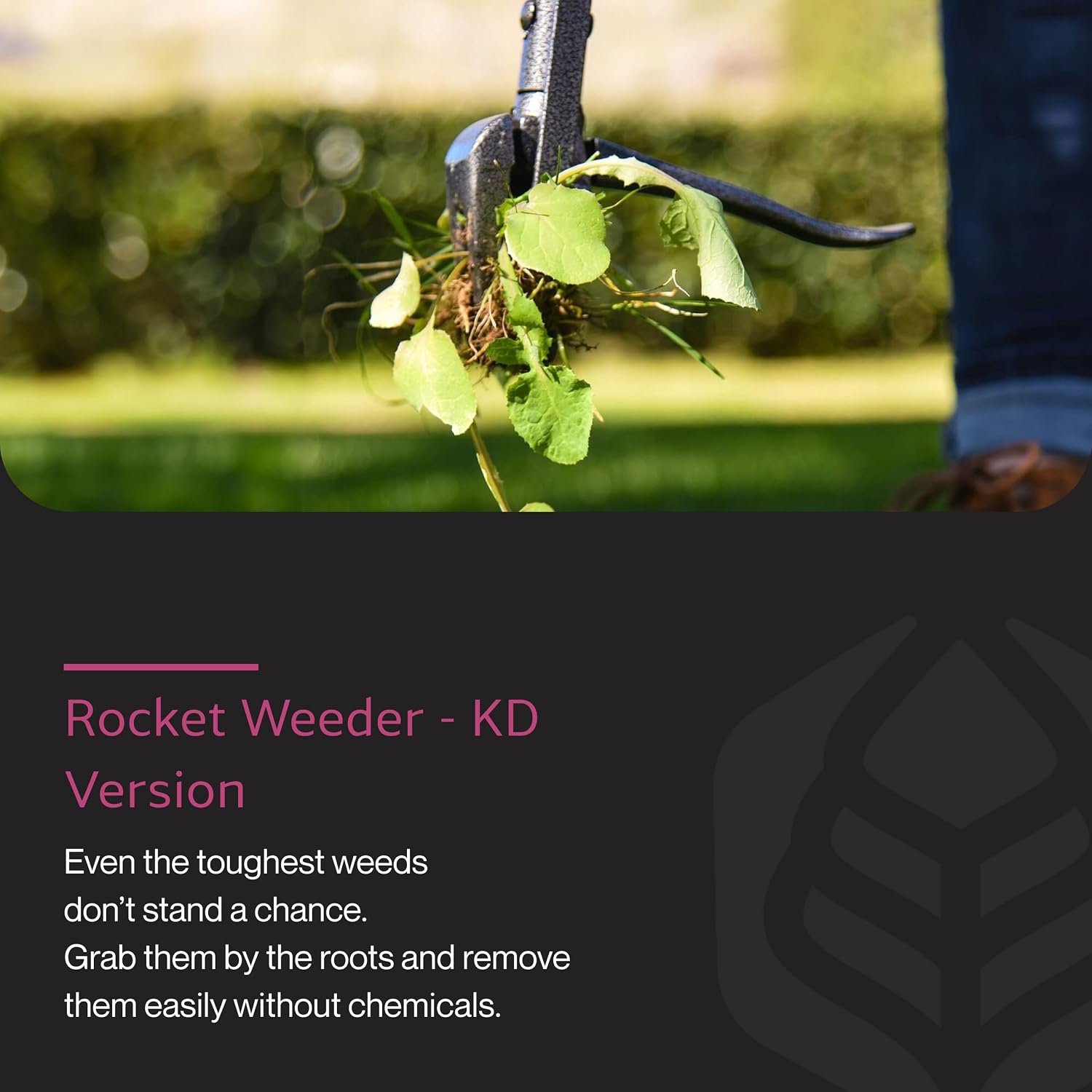 Yard Butler IRKT-1000KD Rocket Weeder - Stand-Up Weeder for Lawn Care - Ergonomic & Easy to Use - Power-Coated Steel