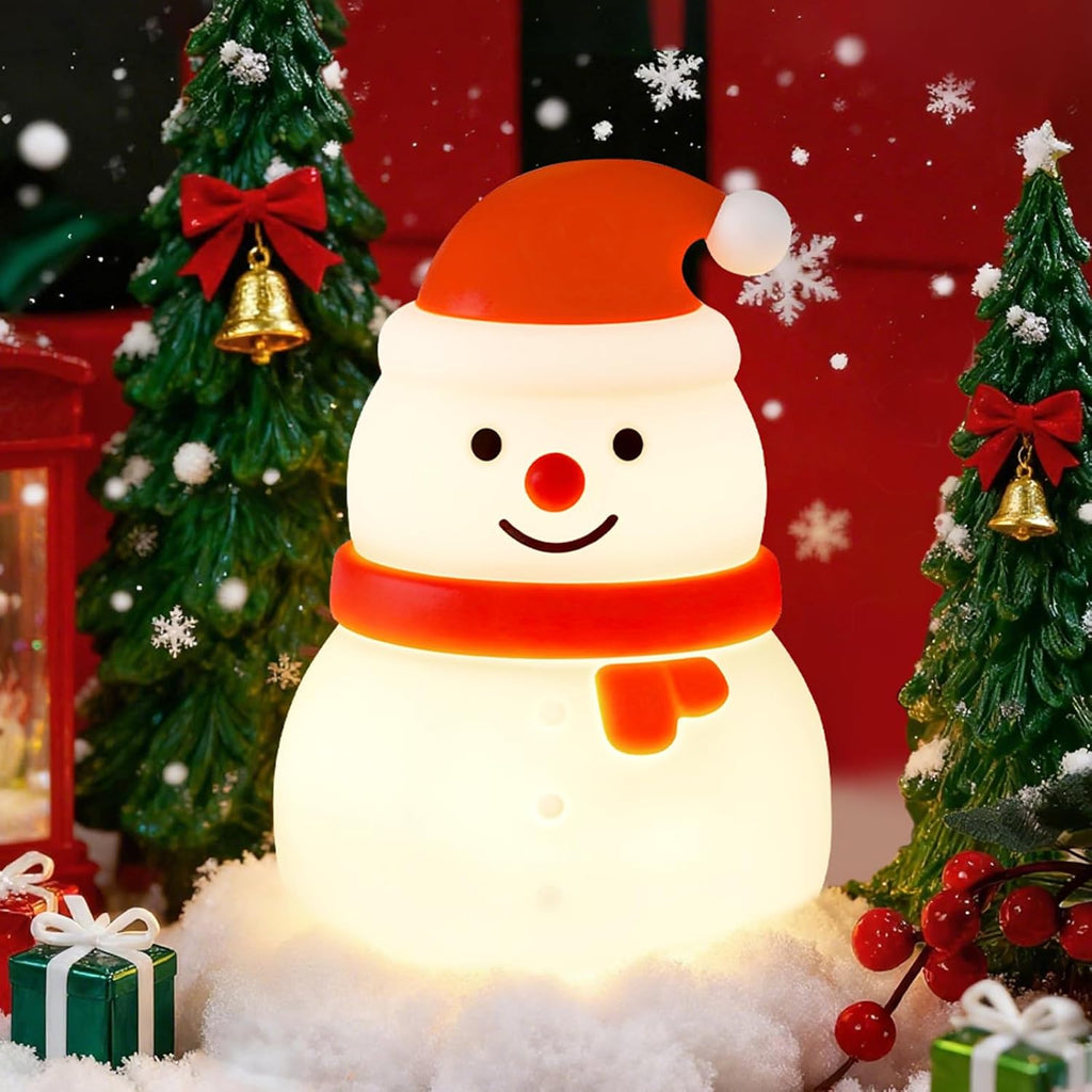 Christmas Snowman Night Light RGB Rechargeable for Nursery Bedroom