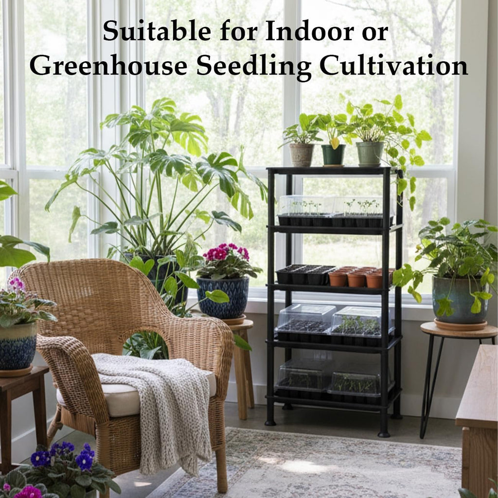 RooTrimmer 5-Tier Seed Starter Trays, Plant Stand, with Bottom-Watering Design– Reinforced Thickened Shelf for Small