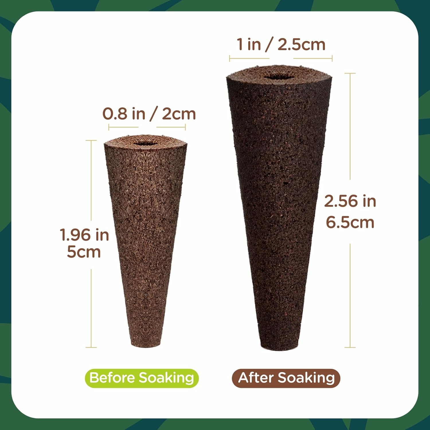 150 Pack Grow Sponges for AeroGarden, Hydroponic Seed Starter Pods | Cone-Shaped Grow Sponges Made with Peat for Indoor