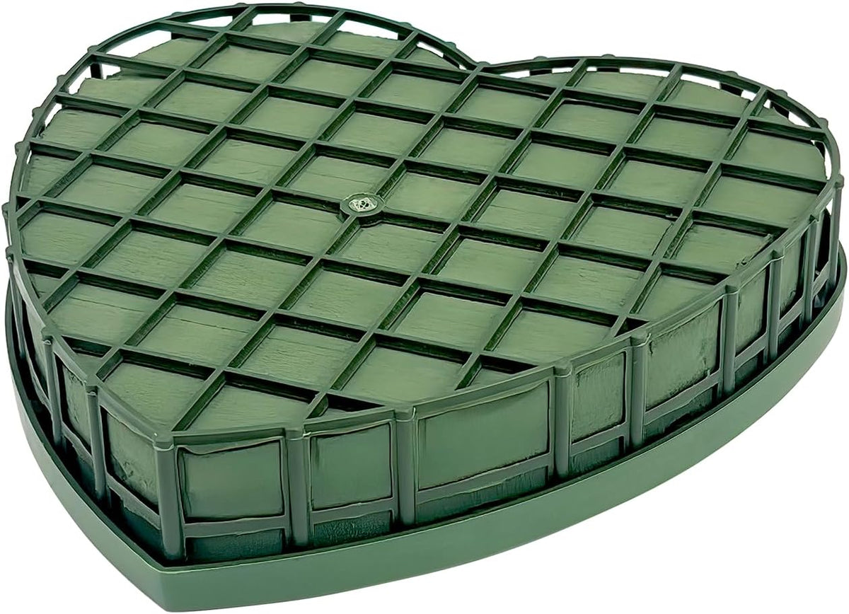 Heart-Shaped Floral Foam Cage with Suction Cup - 20cm for Wedding Car