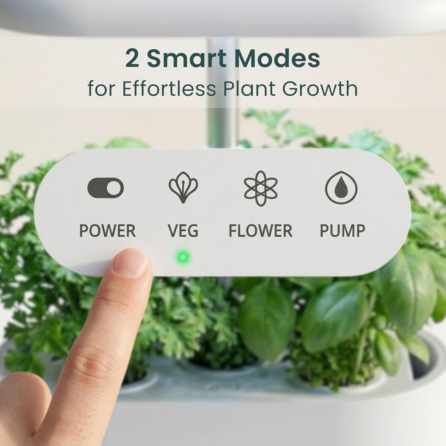 Nouri Hydroponics Growing System, 5 pod Smart Indoor Herb Garden Kit with LED Grow Lights, Hydroponic Herb Garden