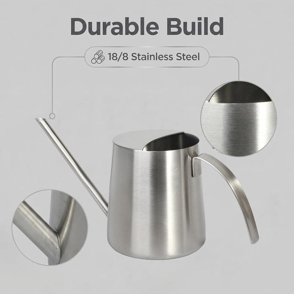 IMEEA Watering Can 18/8 Stainless Steel 20oz Long Spout for Indoor Plants