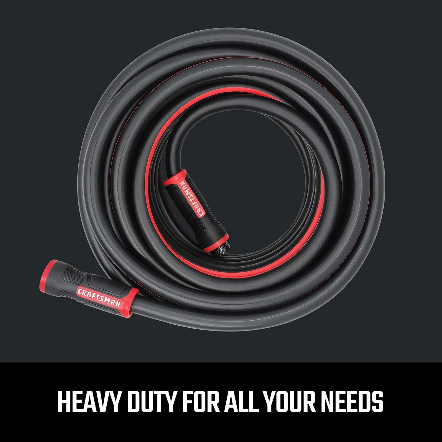 Craftsman Heavy Duty Professional Grade Black Garden Hose, 100 Feet x 5/8 Inch