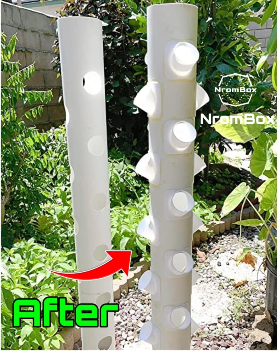 27 Pack of 2-inch Net Pot Holders is Perfect for Soilless Farming and Indoor Plant Cultivation. Fit Snugly On 4inch PVC