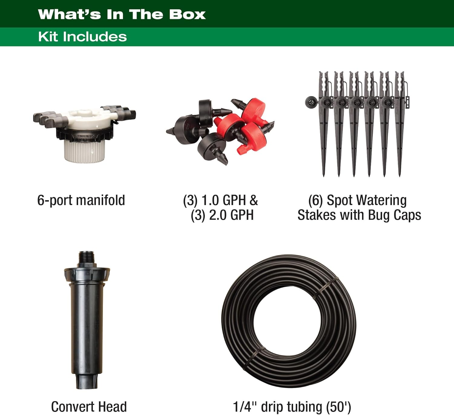 Rain Bird CNV182EMS Drip Irrigation Kit, 1/4"