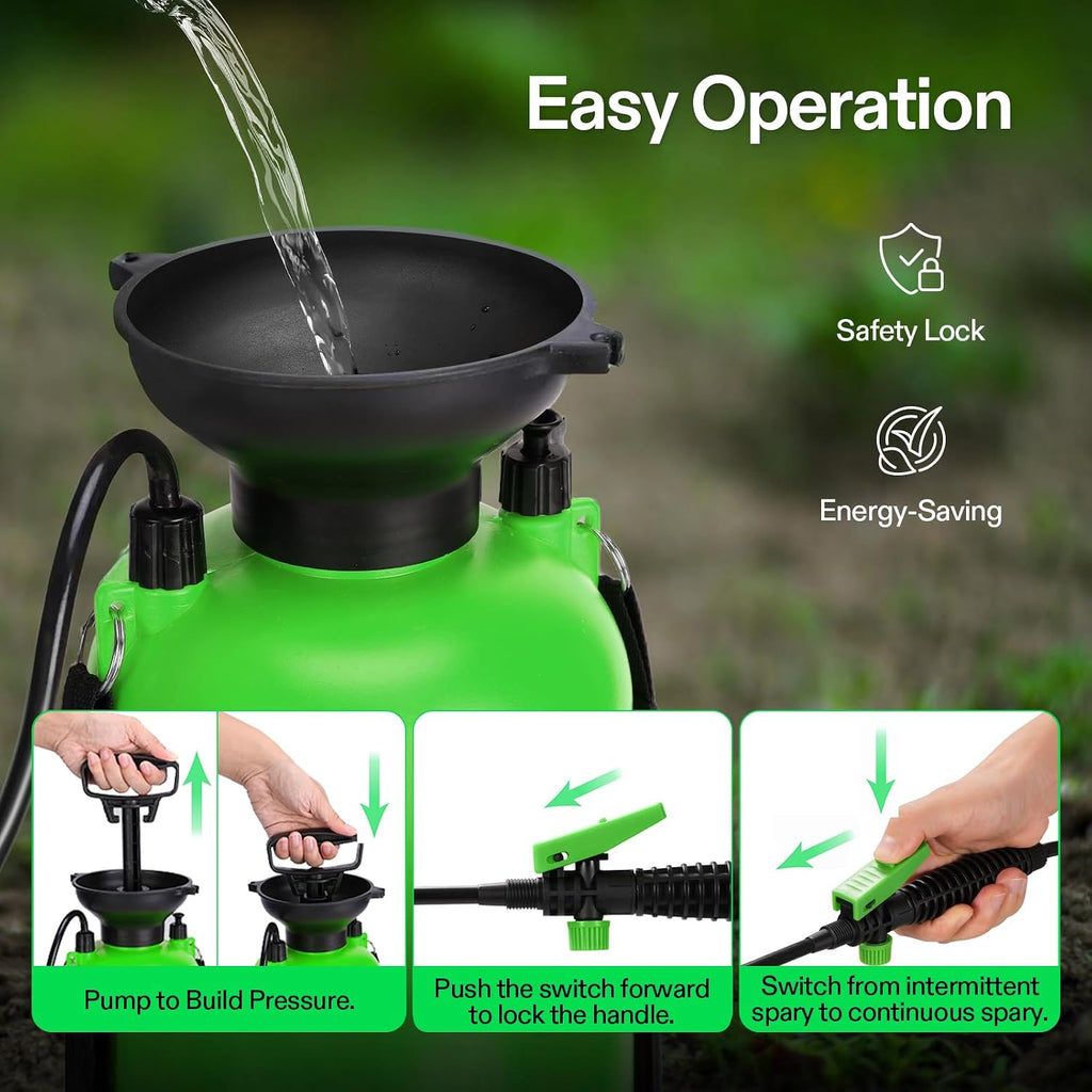 VIVOSUN 1.35-Gallon Pump Pressure Sprayer | Lawn & Garden Water Sprayer with Adjustable Shoulder Strap, for Spraying
