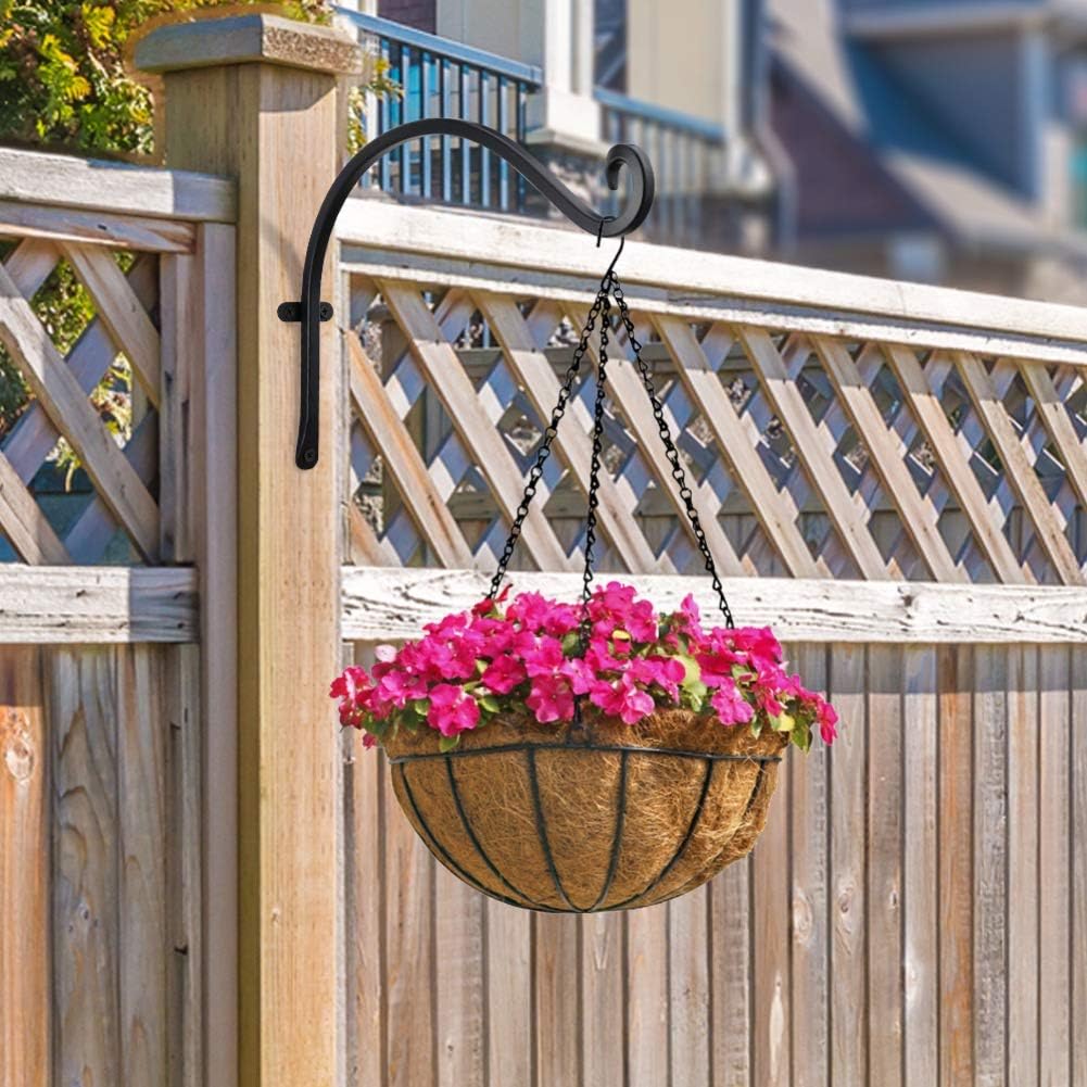 AJART Heavy-Duty Plant Hanger Outdoor: 12" / 2 Pieces Hanging Plant Bracket | Can Hold 50 Lbs Plant Basket or Large