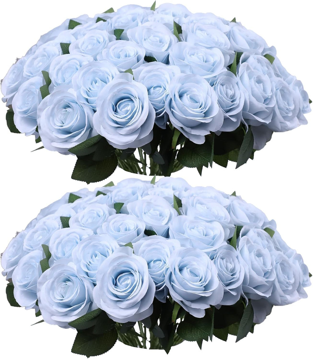 Floweroyal Artificial Flowers Fake Rose Flowers Dahlia with Stems for DIY Wedding Bridal Bouquets, Baby Shower, Floral Arrangement, Table Centerpieces, Home Decorations