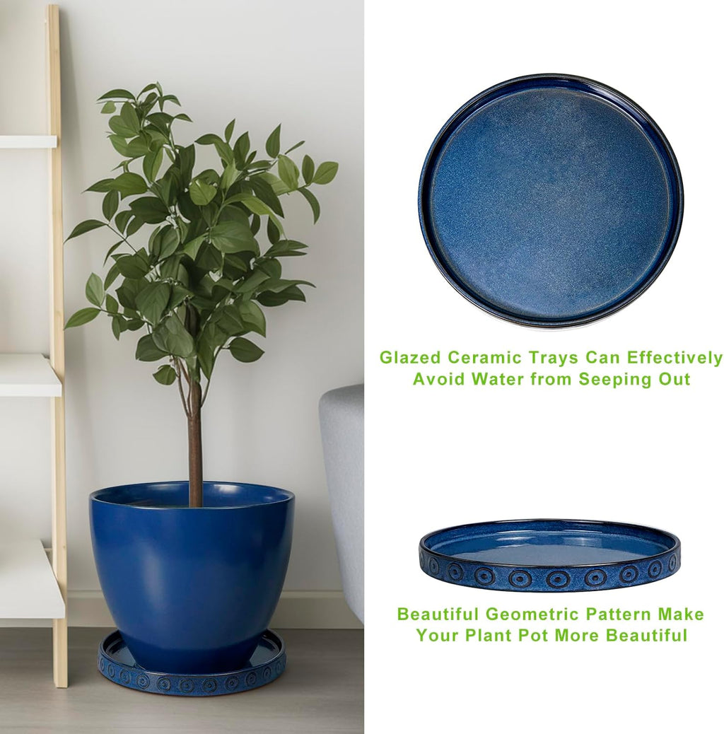 Eightpot Plant Water Catcher Tray - Ceramic Plant Saucer for Outdoors 7.5 Inch Plant Pot Saucer Plant Drip Tray for
