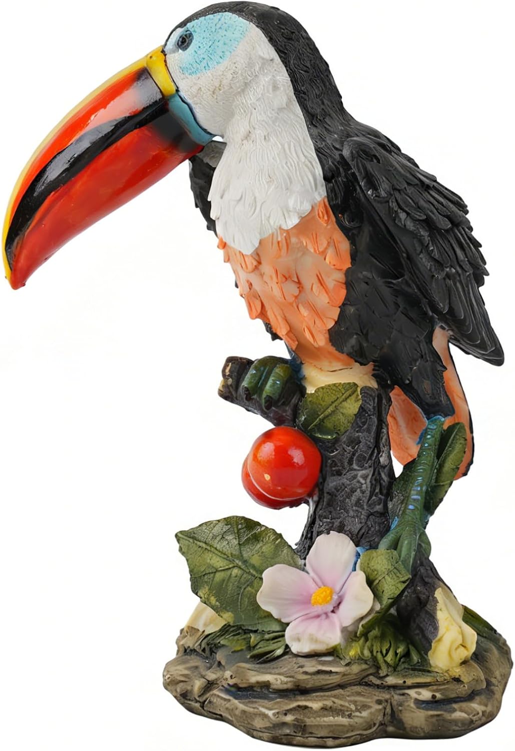 Outdoor Toucan Statue for Garden, Yard & Flower Bed Decor | Weather-Resistant Resin, Toucan Figurine Adds Farmhouse