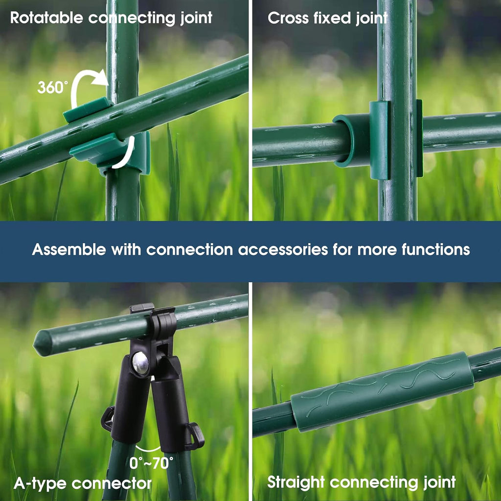 NANOPRETTY Garden Stakes 4FT Tomato Stakes for Outdoor Plant Support, 0.43 inch Diameter Plant Stake Sticks for Beans