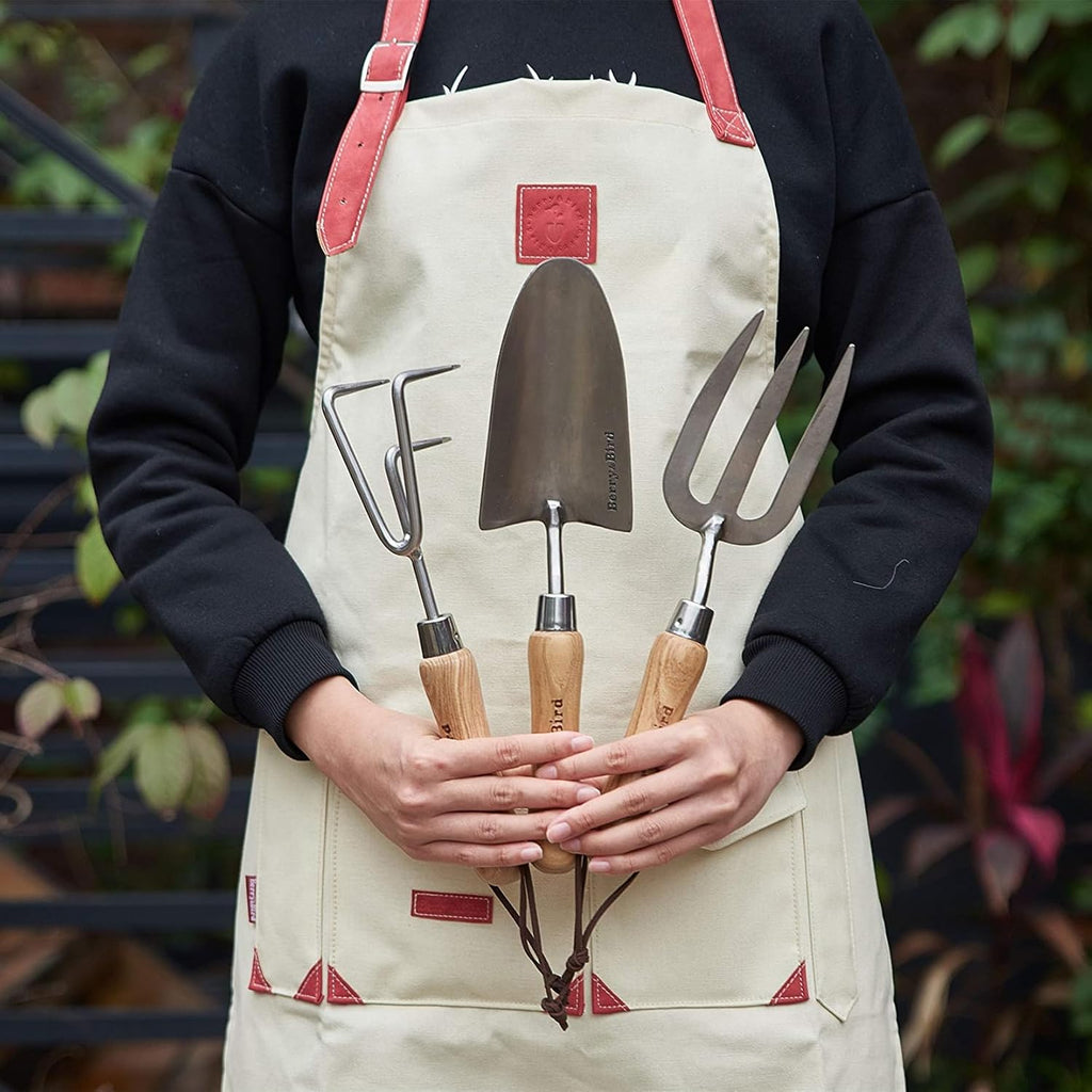 Berry&Bird Garden Tool Set 3 Pieces Stainless Steel Heavy Duty Garden Sets | Gardening Kit Include Hand Trowel Hand