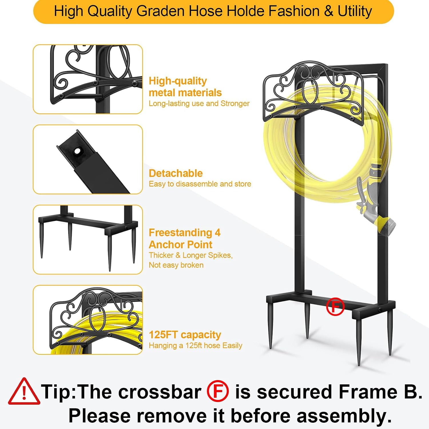 Hose Holder,100ft Capacity Garden Hose holder,Butterfly Style | Freestanding Water Hose Holder,Upgraded Garden Hose