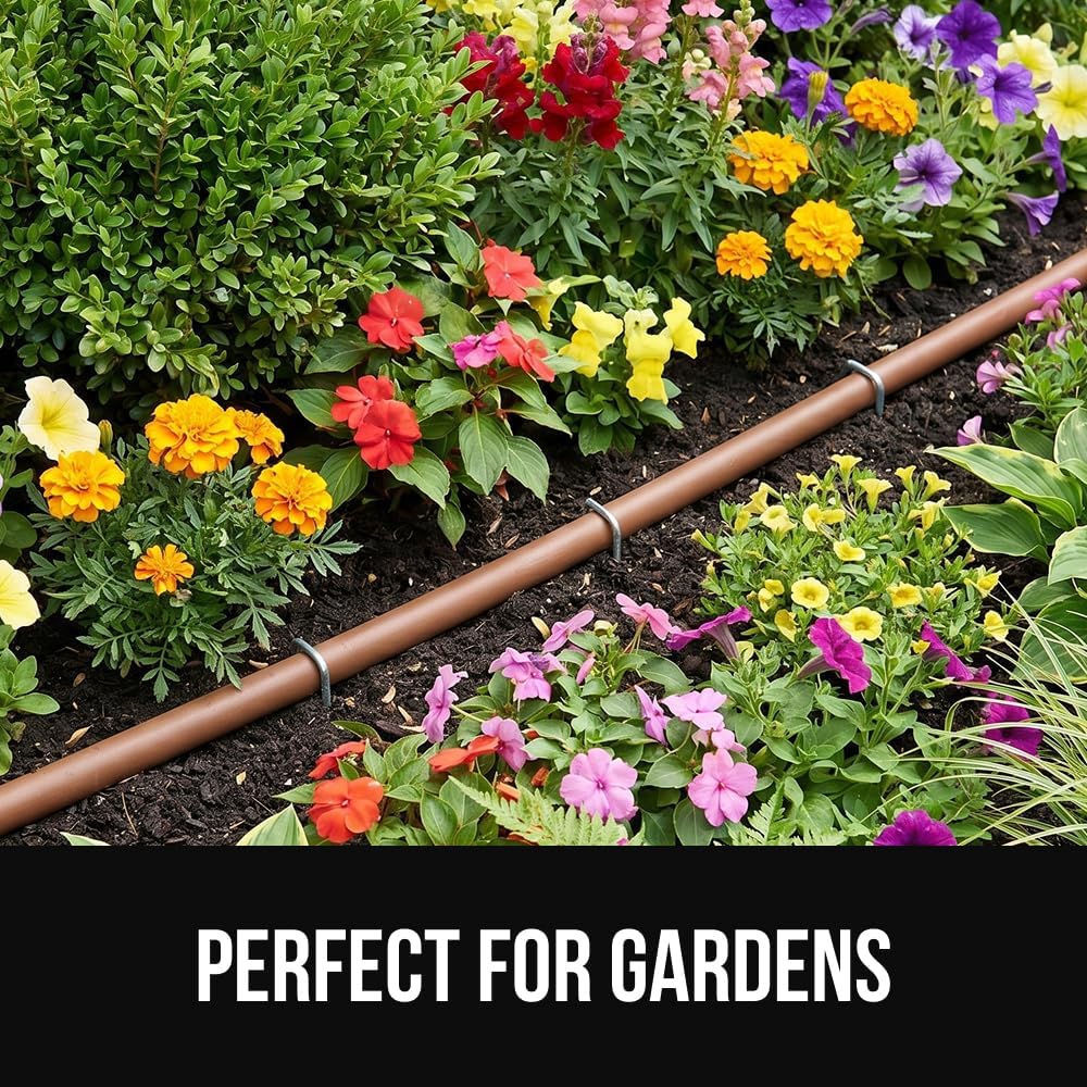 GORILLA GRIP Premium Landscape Staples 200 Pack 6 Inch, Heavy Duty 11 Gauge Galvanized Steel Garden Stakes, Sharp Rust