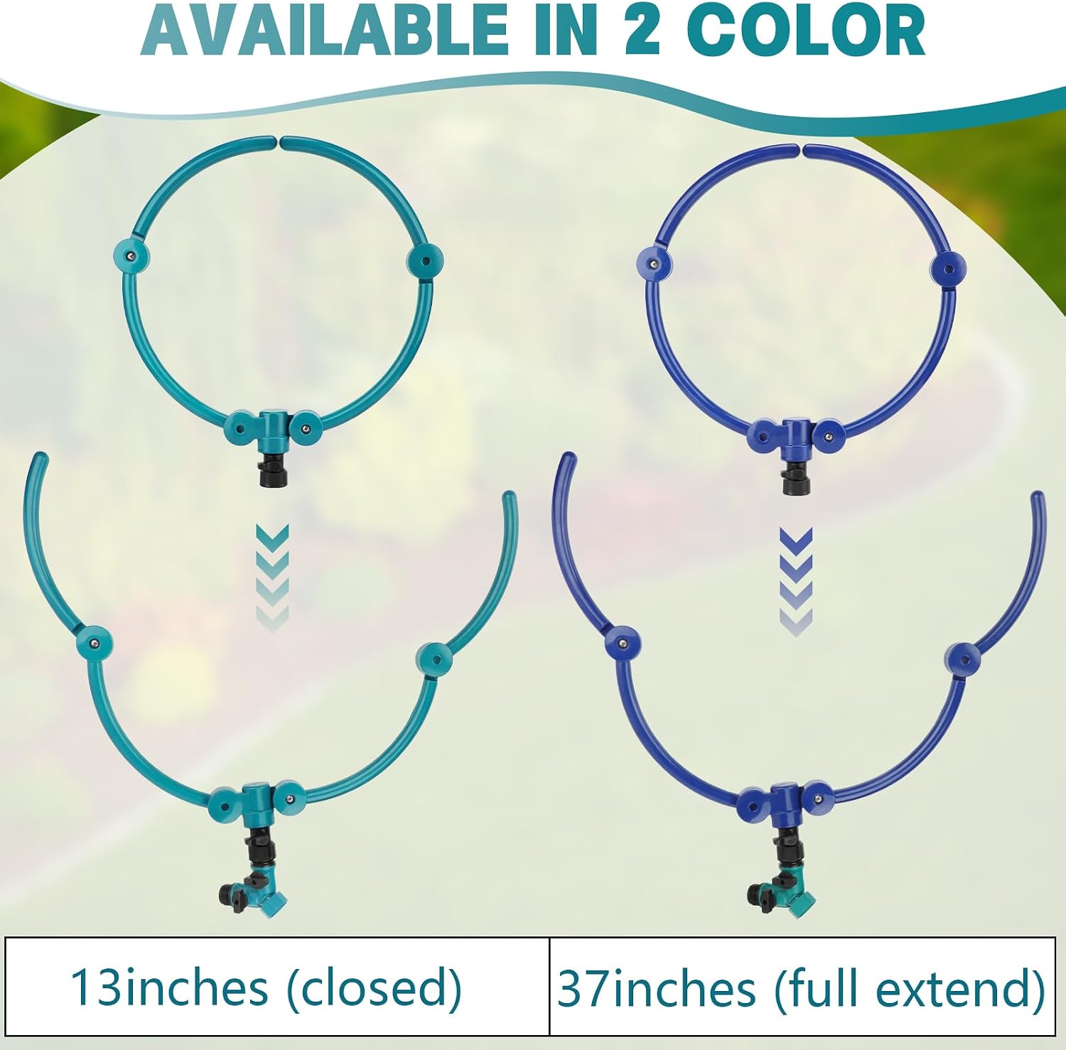 4 Pcs 360° Tree Water System Tree Root Watering Ring 13 Inch Circle Sprinkler Irrigation Slow Release Targeted Water