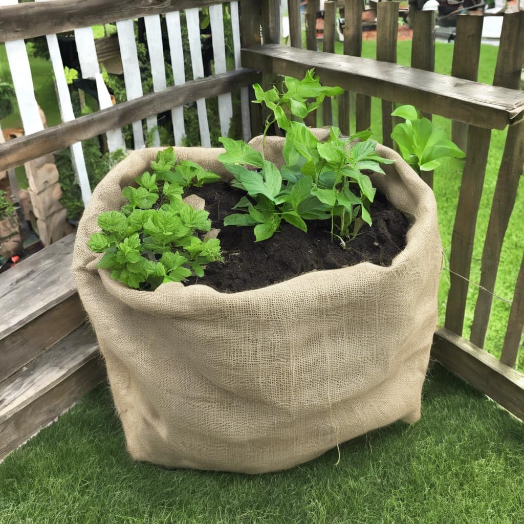 40 inches Wide x 24 feet Long Burlap Roll - Premium Jute Liner | Heavy Duty (7 oz) | Frost Guard Seed Cover for