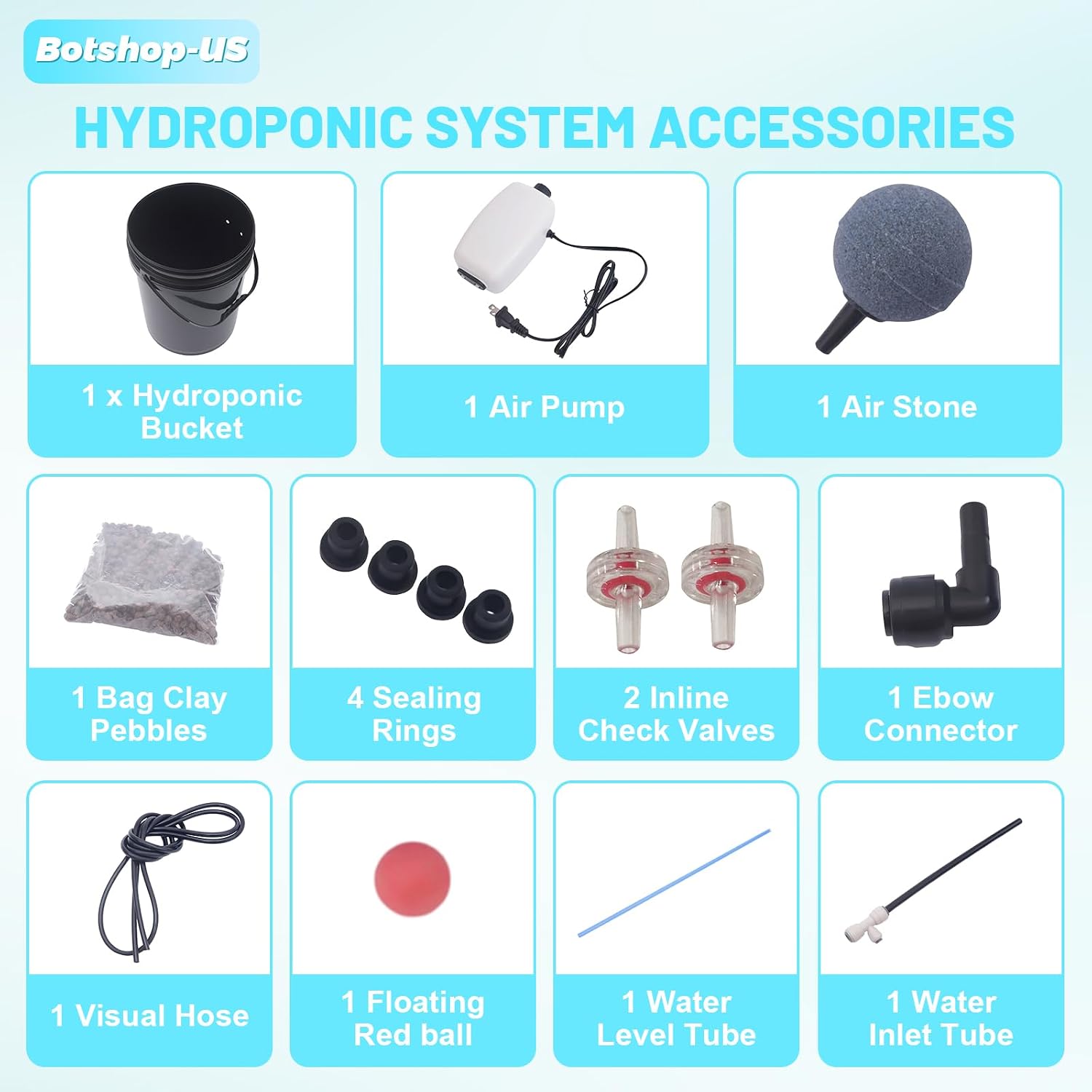 Hydroponics Growing System Kit 5-Gallon Deep Water Culture Recirculating Drip Grow System Indoor Garden Grow System