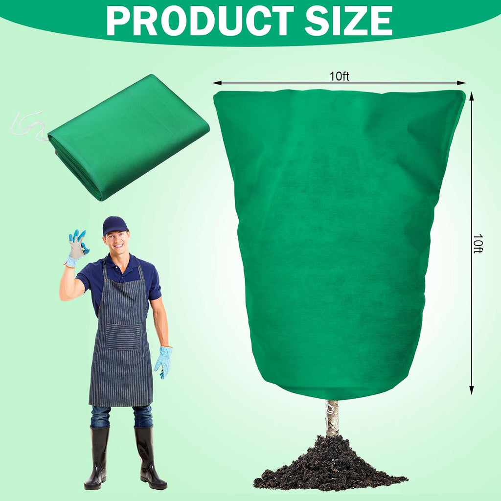 1 Pcs 10 x 10 ft Plant Covers Freeze Protection Extra Large Frost Cloth Plant Covers with Zipper Drawstring Winter Cold
