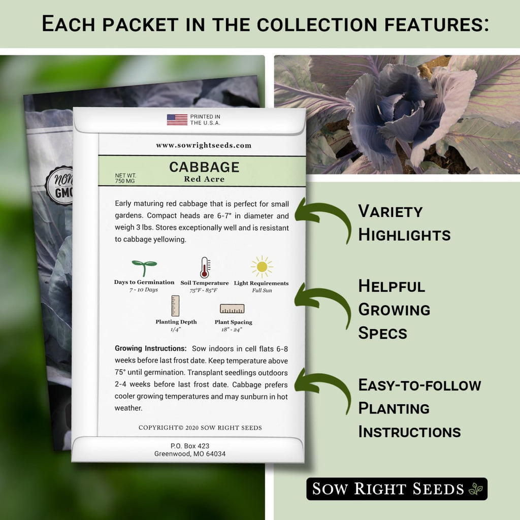 Sow Right Seeds - Complete Garden Seed Collection for Planting at Home | Includes vegetables, herbs, and flowers. Plant