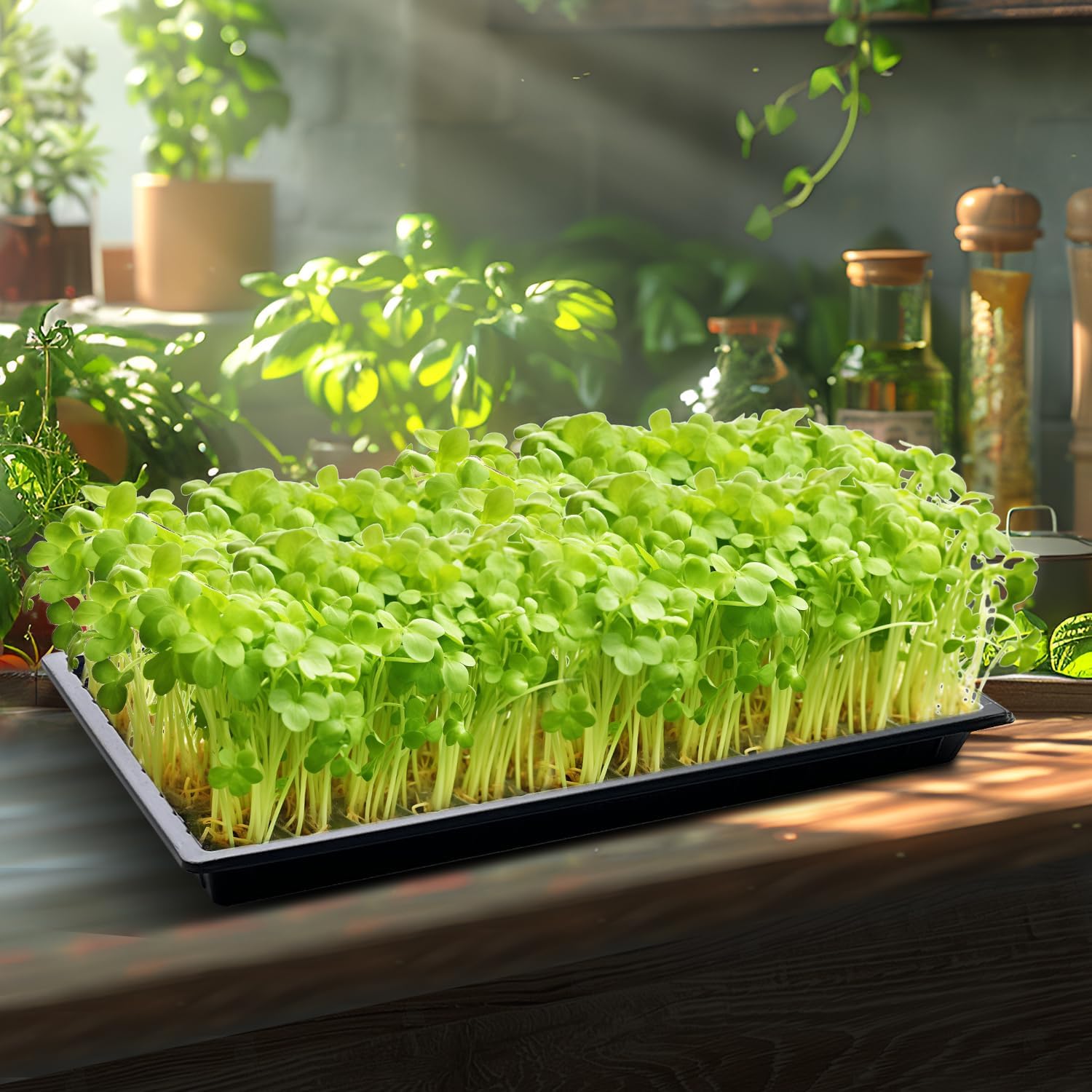 RooTrimmer Growing Trays, 1020 Plant Nursery Trays Heavy Duty Seed Starter Flat Seedling Tray for 72/128 Cell Plug Tray