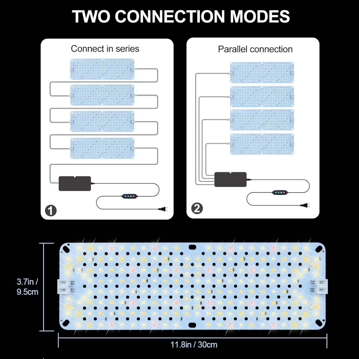 4Pack 2026 Ultra-Thin Panel Grow Lights for Seed Starting, Vegetables, Greenhouse & Under Cabinet & Shelf Plants with