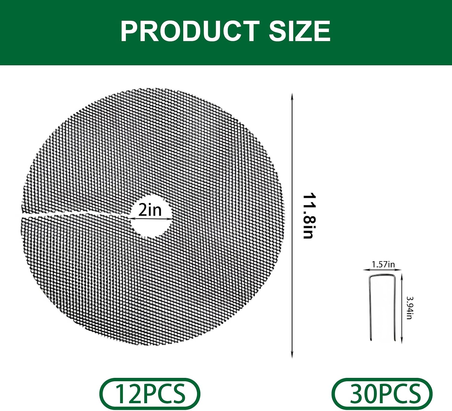 12Pcs Plant Pot Grids, 11.8 Inch Cuttable Plant Pot Soil Covers Protectors with 30 Metal Nails, Protector from Cats