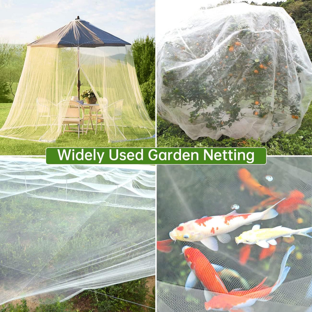Garden Netting 10x33FT 2 Pack Ultra Fine Mesh, Insect Barrier Bird Netting for Garden Protection, Insect Bug Netting