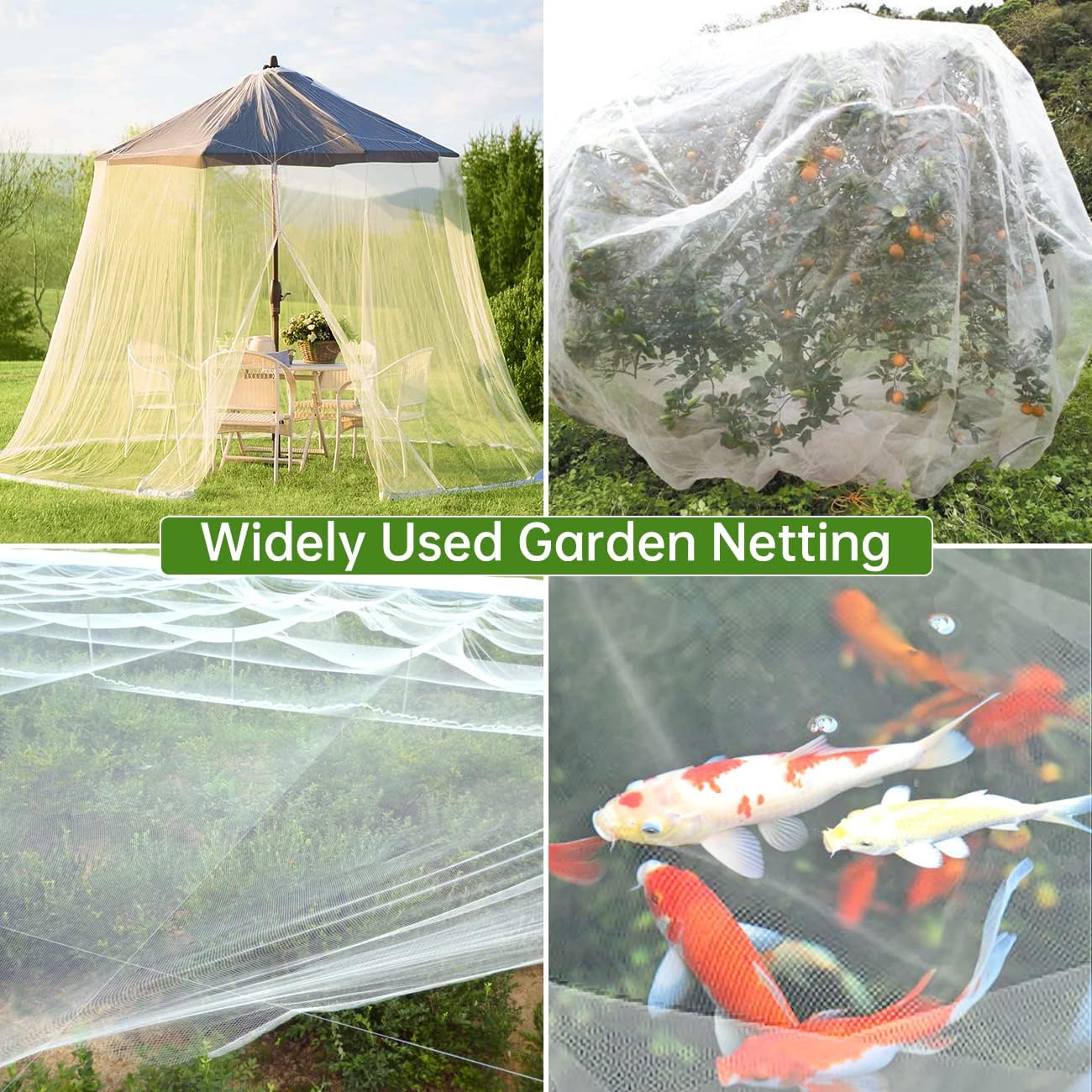 Garden Netting 10x33FT 2 Pack Ultra Fine Mesh, Insect Barrier Bird Netting for Garden Protection, Insect Bug Netting