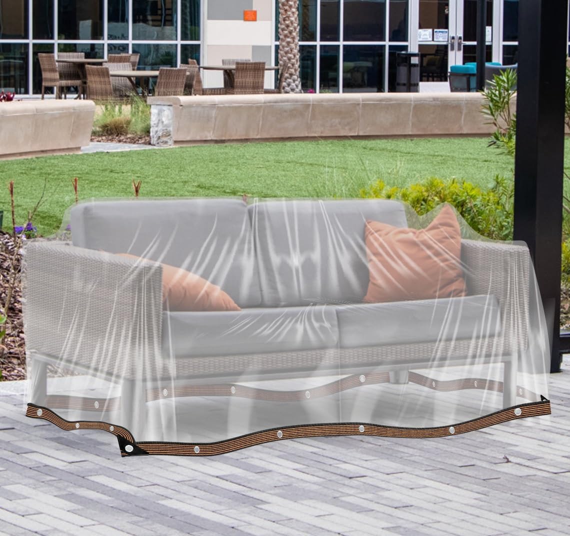 Clear Tarps Waterproof with Grommets 6mil Plant Cover Freeze Protection Frost Plastic Sheeting Rain Tarps Greenhouse