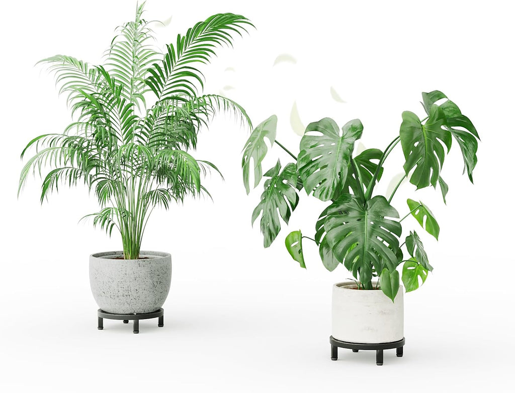 Zhongma 2 Pack 8.7" Fully Assembled Sturdy Potted Plant Stand Flower Pot Holder Heavy Duty Construction, Low Plant