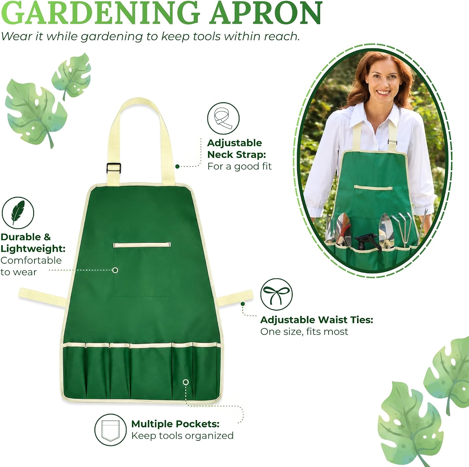 11-Piece Gardening Tool Set – Garden Kit with Tote Bag, Apron & Accessories, Perfect Gardening Gifts for Women, Moms