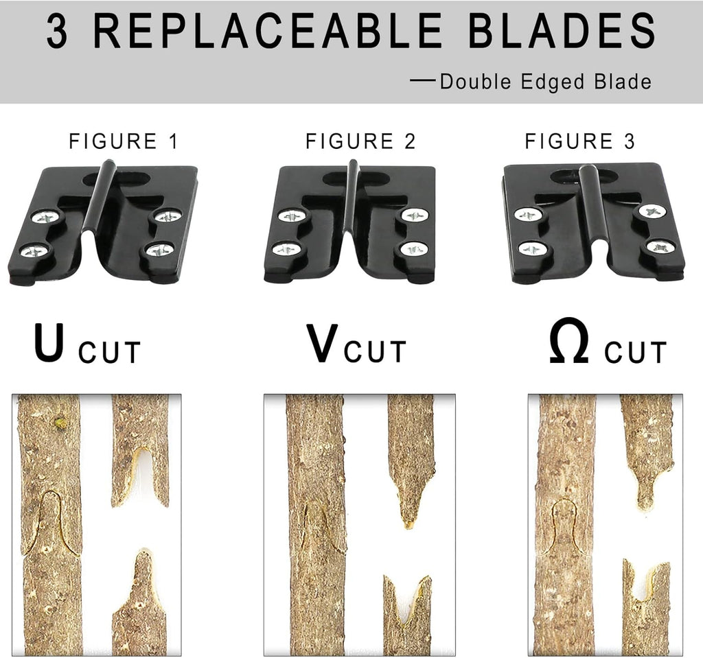 Upgrage Garden Grafting Tools, 2 in 1 Garden Pruning Tools Including Grafting Knife, Pruning Shears, Replacement Blades