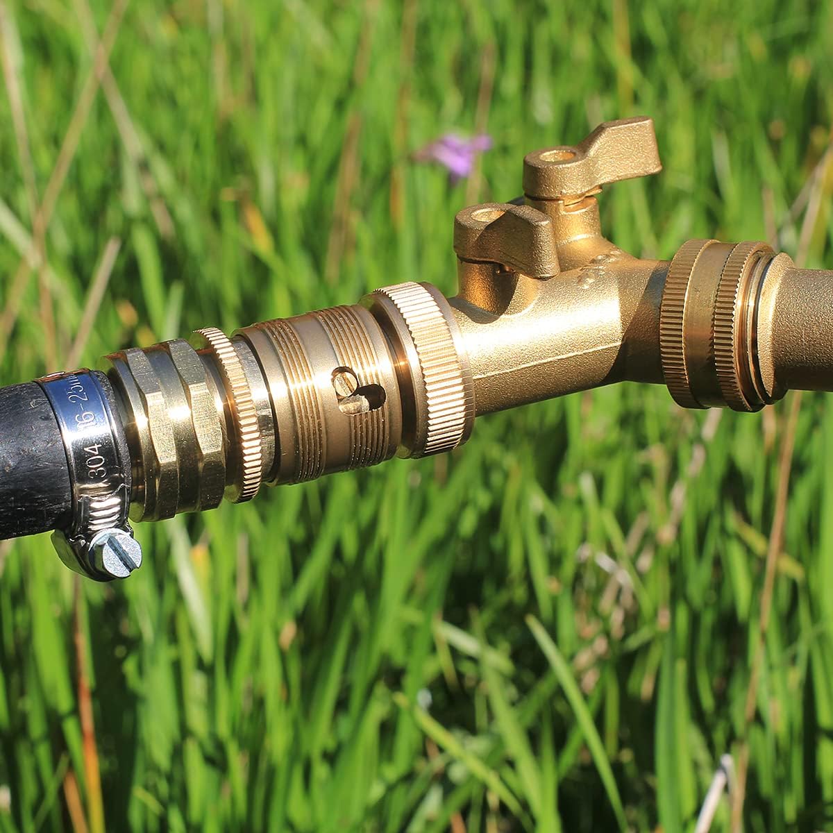 Solid Brass 3/4" GHT Garden Hose Quick Connector | Leak - Proof, Heavy - Duty for Outdoor garden watering and car