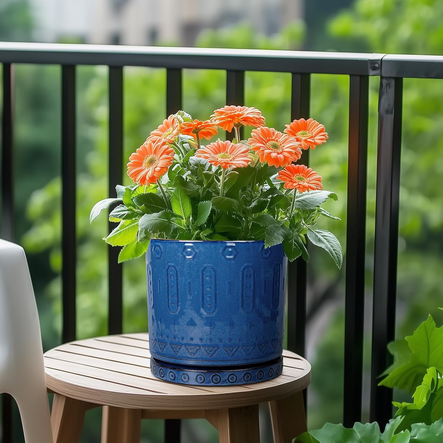 Eightpot Plant Water Catcher Tray - Ceramic Plant Saucer for Outdoors 7.5 Inch Plant Pot Saucer Plant Drip Tray for