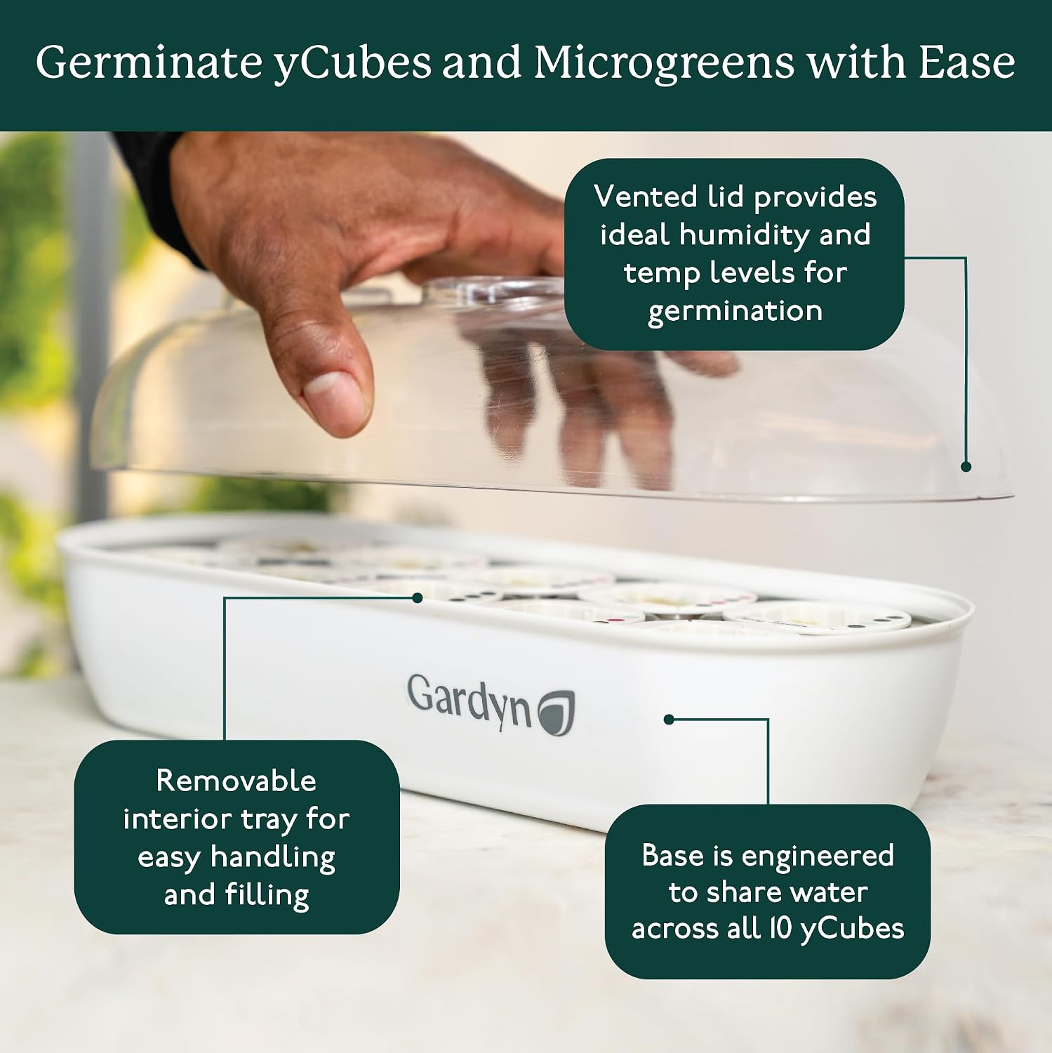 Gardyn Indoor Garden Nursery - Seed Starter Germination Kit | Hydroponic growing system tray, works with Gardyn Home