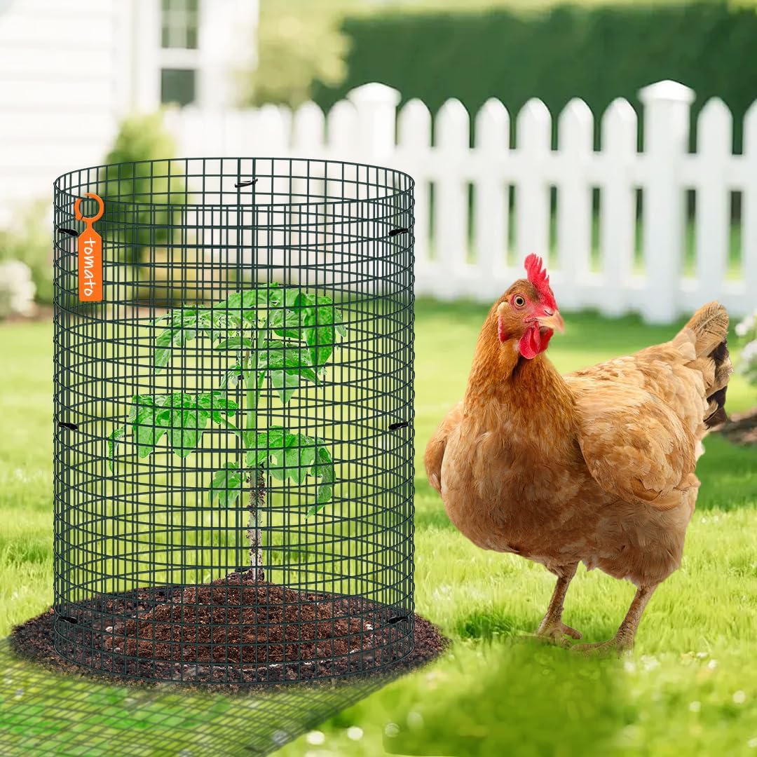 5 Pack Wire Plant Protector, 16"x12" Detachable Metal Plant Protectors Mesh, Garden Plant Protectors for Shrubs Flowers