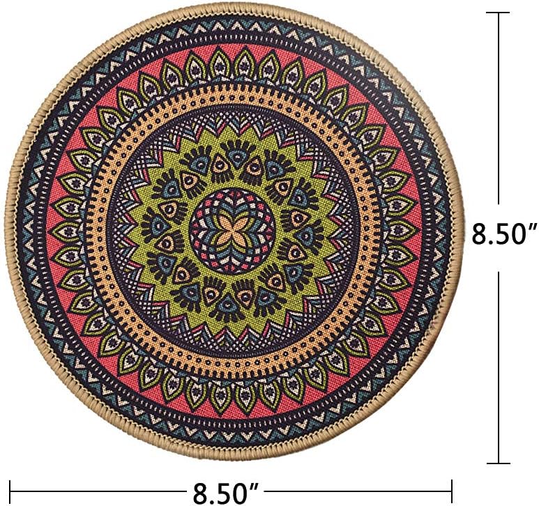 Boho Plant Pot Mat Absorbent Non Slip for Table Desk Floor 8.5" Set of 6